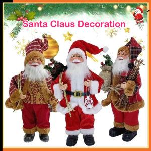 Santa Claus Decoration Standing Santa Claus Doll for Christmas New Year Home Ornament Kids Gifts