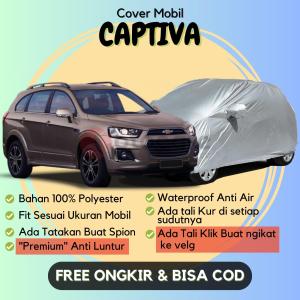Sarung Cover Mobil CHEVROLET CAPTIVA Premium Bahan 100% Polyester Anti Luntur aman Untuk Mobil Putih