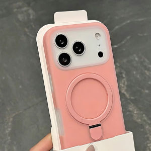 Fashion Liquid Silicone Jelly Candy Ring Bracket Case For iPhone 17 16 Pro Max For Magsafe Magnetic Lens Protection Cover Funda