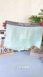 จัดส่งจากจีน [2025] ชุดชั้นในชายใหม่สำหรับช่วงพัฒนาการ นักเรียนมัธยมปลาย นักเรียนมัธยมต้น กางเกงบ็อกเซอร์ไหมน้ำแข็งโมดัลสำหรับเด็กชายวัยรุ่น 042