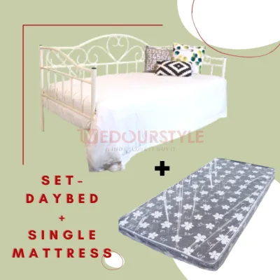 🔥READY STOCK🔥DAY BED SINGLE METAL BED FRAME/KATIL BESI/SOFA BED/DAYBED