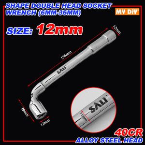 MYDIYHOMEDEPOT - SALI 6MM-36MM L Shape Pipe Double Head Socket Wrench Spanner 6MM-36MM / Spanar Bentuk L / Sepana L