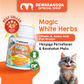 Dewarangga Vitamin Kucing MAGIC WHITE HERBS untuk Mengatasi Infeksi Saluran Pernafasan dan Kesehatan Mata, Mengatasi Flu & Belekan pada Kucing. 