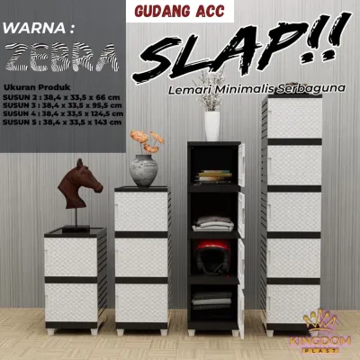 LEMARI PLASTIK 1 PINTU 2 3 4 5 SUSUN SLAP KINGDOM ZEBRA dan AURORA lemari baju lemari plastik