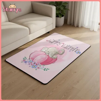 Sunnimix Suede-Like Exercise Mat TPE Floor Mat Large Printed Surface