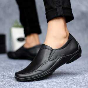 GEOVANI VERDIK Sepatu Kasual Kulit Garut Pantofel Casual Slip On Terbaru Kerja Kantor Pria Cowok Cowo Termurah