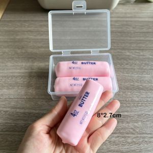 MIRELAE Phô mai Đồ chơi bóp nặn hình sáp nứt Thanh bơ Kết cấu dễ vỡ Bóng Giảm Căng Thẳng Giòn Quà tặng Thủ công mỹ nghệ Quả bóng phát ra âm thanh giòn kêu để giảm căng thẳng và lo âu