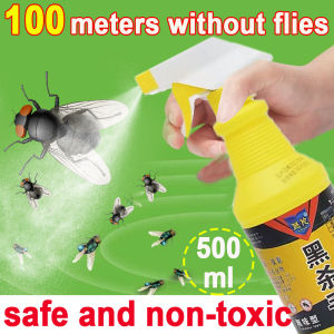 Fly Killer fly spray 500ml Effective Fly Killing Bait Fly Killer Bait Fly Repeller Household Insecticide drive away flies Non-toxic Suitable for mother and baby Fresh and smokeless Quick kill fly nemesis insecticide spray killer spray for home