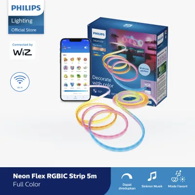 Philips Lampu Smart Wifi LED Neon Flex Strip 5M