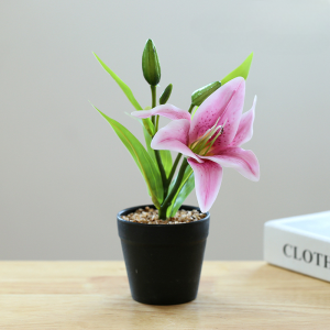 Fake Flower 3D Printing Film Small Lily Bonsai Creative Artificial Flower Interior Decoration Decoration Factory Simulation Pot