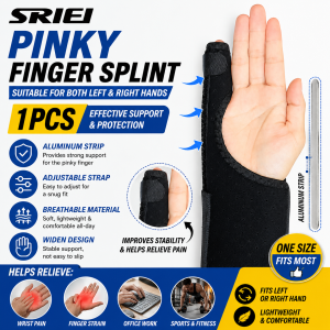 SRIEI 1PCS Adjustable Aluminum Finger Splint Pain Relief Little Finger Splints Trigger Finger Splint for Little Finger Injuries Inflammation