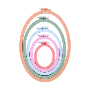 5Pieces Stitching Hoop Spring Clip Oval Shape Embroidery Hoop Stitching Embroidery Frame for Embroidery Sewing Stitching