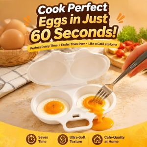 Microwave Egg Cooker Double Layer Steamer Heat Resistant Easy To Use Kitchen Accessories