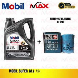 MOBIL SUPER ALL IN ONE PROTECT 5W30 GAS 4L/GAL + C-207 VIC 100% ORIGINAL AUTHENTIC