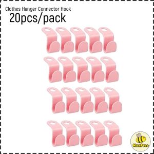 20pcs/pack Clothes Hanger Connector Hooks Space Saving Wardrobe Closet Storage Holder Rack
