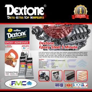 Lem Besi Dextone 5 Menit Super Kuat Baja PVC Kuningan Stainless Alumunium Motor Mobil Automotif Original Asli Tahan Air dan Panas