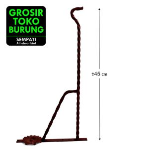 SEMPATI GROSIR Gantungan Besi Ulir Sangkar Burung Chrome Ekonomis Isi 10 Pcs Sangkar Kandang Burung Murai Lovebird Kacer Cucak Ijo Rowo Gantungan Tempel Dinding Tembok Chrome Coklat Cantolan Sangkar Burung