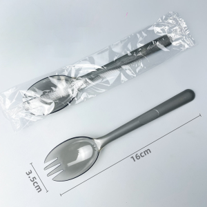 100pcs Spoon Fork Disposable Thickened Plastic Spork Independently Package