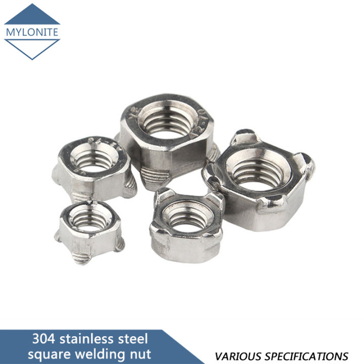 304 Stainless Steel Square Weld Nuts Corner Spot Welding Soldering Nut