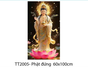 Tranh thêu chữ thập Quan Thế Âm Bồ Tát nhiều mẫu VN (tranh thêu kín) - nhiều kích thước