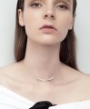 Korean fashion trend sweet bow smile necklace female light luxury small smile clavicle chain short. 
