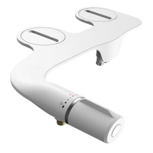 JPTD Ultra-Slim Toilet Bidet Sprayer Dual Nozzle Non-Electric Toilets Seat Ass Sprayer Mom Washer Self Clean Toilets Cleaning Nozzle Personal Hygiene
