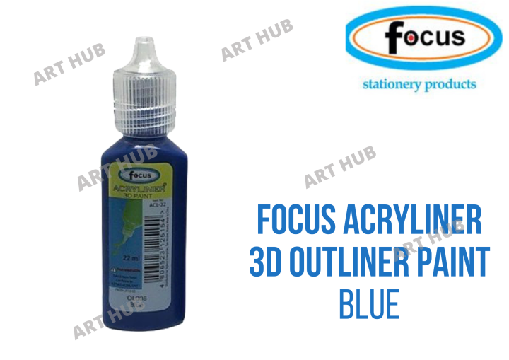 ART HUB - FOCUS 3D Acryliner Paint 22 ml (Acrylic Liner Outliner, Water ...