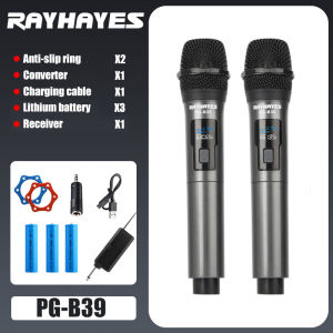 RAYHAYES Wireless Microphone Bluetooth UHF Handheld Rechargeable Dynamic Microphone For Karaoke Christmas Gift