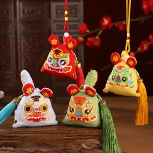 MITULI Embroidery Craft Five Tiger Sachet Ancient Safety Embroidery Car Pendant Easy to Use Handicrafts Dragon Boat Festival Sachet Dragon Boat Festival