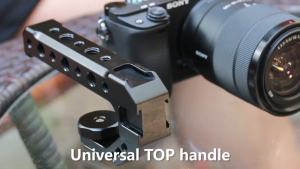 DSLR Camera Top Handle Grip Cold Shoe Adapter Mount Hand Held Stabilizer Rig Extend Rod for Mic LED Light Monitor Canon Nikon