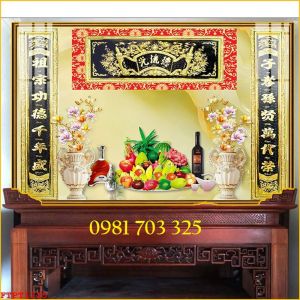 Tranh gạch 3d phòng thờ gia đình
