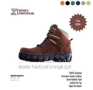 Zenifa - Sepatu Safety Boots Pria Ujung Besi Tactical V2 Dragon 0riginal Terbaru