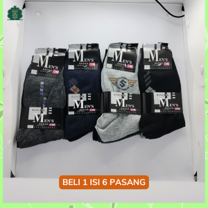 ( GROSIR 6 PASANG ) Kaos Kaki Pria Dewasa / Kaos kaki Kantoran Motif Bangter Murah