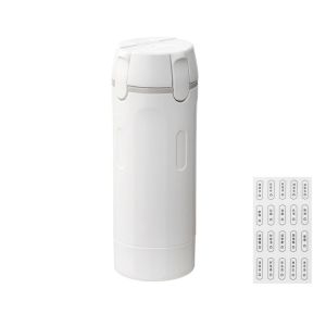 LUMIYA Leak-Proof 4 in 1 Travel Dispenser Bottles with Scale  Label Stickers Refillable Travel Toiletries Bottles  BPA Free Pump Bottles Shower  Travel