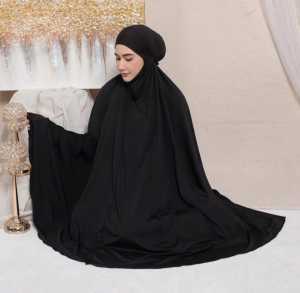 Mukena Dewasa Jersey Malaysia Khadijah Premium Penutup Dagu Jumbo