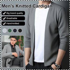 Knitted Top Unbuttoned Knitted Jacket Soft Cool and Breathable Thin Section High-end Handmade