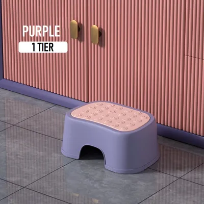Toddler Kid Children Step Stool Ladder Toilet Bathroom Foldable 2 Tier Step Board Potty Training