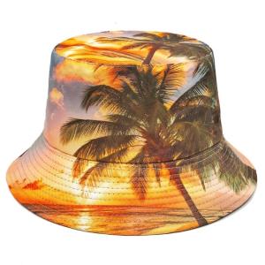 Fashionable Tropical Print Pattern Bucket Hat for Adult Teens with Colorful Design for Travel and Leisure Wear All Age