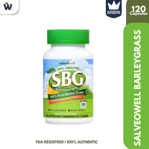 Salveo Barley Grass Organic Pure Barley by SalveoWell 120 Capsules | 100% Pure Organic Barley Grass