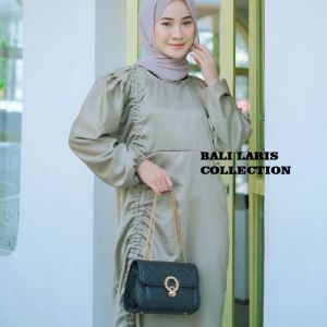 Dress Satin Kondangan Silk Party Korean Style Bridesmaid Premium