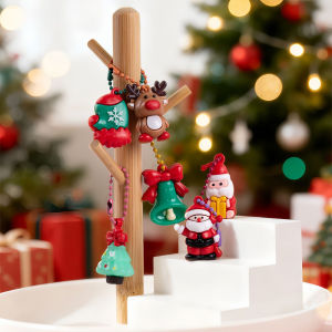 [haoh] 24pcs Christmas Themed Party Key Ring Gift Pack Surprise Box Suitable As Christmas Gift Party Gift Best For Christmas