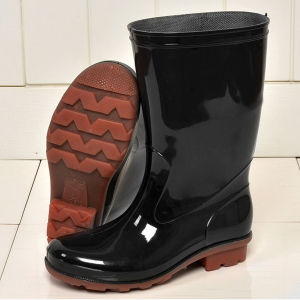 รองเท้าบูท 10นิ้ว กลางน่อง รุ่น 602 ยาง PVC มีหลายไซส์ พื้นรองเท้าหนา กันลื่น ทนทาน ดีไซน์สวยงาม