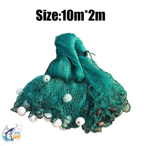 Fishing Net 10M Extra Large Trawl Dragnet Pile Floating Net Cleaning Net Pond Seaside Fish Net