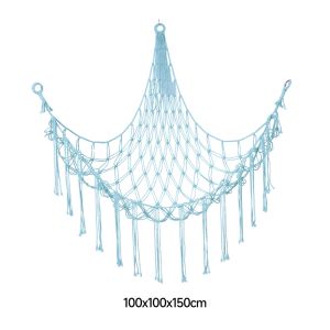 1Pc Toy Hammocks Wall Corner Hanging Storage Net Organizer Woven Kids Stuffed Mesh Hammock Baby Animal Rope Hammock Bag Cotton