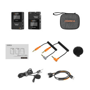 Comica BoomX-D PRO Không Dây Lavalier hệ thống mic Với 16G On-Board Ghi Âm khử tiếng ồn đầu ra kỹ thuật số Hỗ Trợ Nội Bộ Ghi Âm Micro cài ve áo Không Dây Cho DSLR Máy Ảnh/iPhone/Android/Vlog/phát trực tiếp/Phỏng Vấn