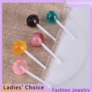 [COD] liuchuanbing Jewellery 10 cái bộ nhựa trong suốt kẹo mút quyến rũ Mặt dây chuyền trang sức Tự Làm Thủ Công