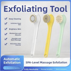 NOVAWEAR ป้องกันน้ำ แปรงอาบน้ำไฟฟ้า ชาร์จใหม่ได้ ไร้สาย ขัดหลัง ชุดเครื่องมือทำความสะอาด ด้ามยาว ของใช้ในห้องน้ำ