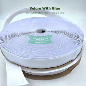 AdhesiveVelcroTape Velcro tape with Glue(2550)mm 25meters/Roll Hook&Loop Glue Tape