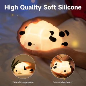 Silicone night light charging desk lamp ambient light night light childrens birthday gift girl
