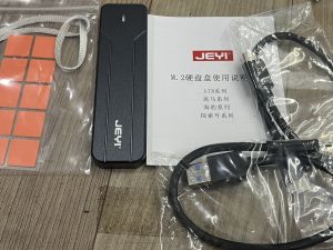 BÁN BOX ĐỌC SSD M.2 NVMe 10Gbps PCIe NGFF FULL NHÔM Aluminum USB 3.2 Gen 2  HANG CHÍNH HÃNG JEYI  kèm 2 dây kết nối : C TO C và USB TO C